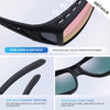 Tnnaiko Night Driving Glasses Night Vision Glasses Fit Over Glasses Sunglasses for Men Polarized Anti Glare Lens