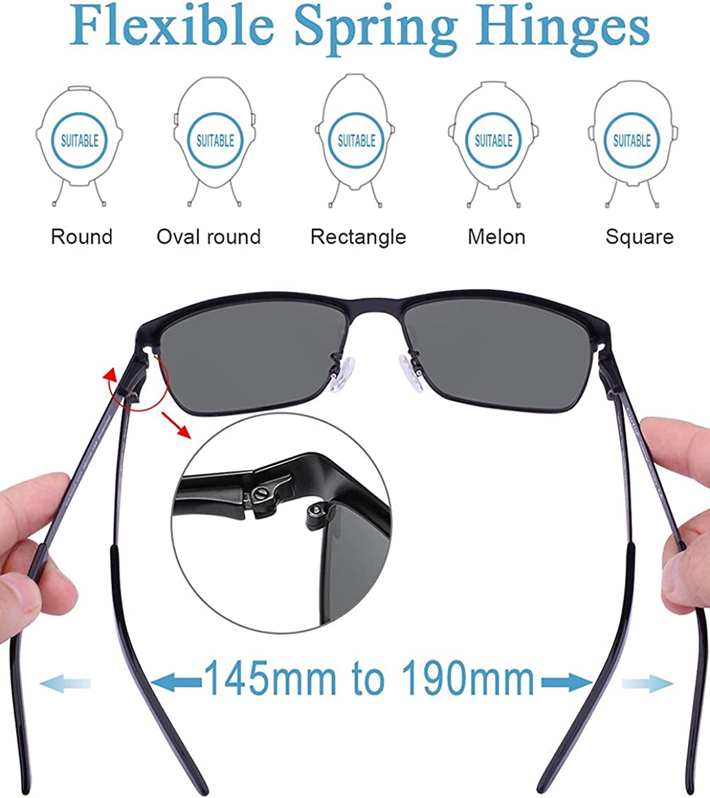 CARFIA Metal Mens Sunglasses Polarized UV400 Protection for Driving F –  Jollynova