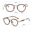 Icarus Titanium Vintage Round Eyeglasses Frames