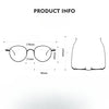 Titanium Vintage Oval Glasses Frame 10518