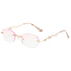 WOMEN'S RIMLESS CUT RIM DIAMOND ANTI BLUE LIGHT GLASSES