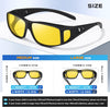 Tnnaiko Night Driving Glasses Night Vision Glasses Fit Over Glasses Sunglasses for Men Polarized Anti Glare Lens