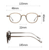 Sora Titanium Vintage Round Eyeglasses Frames SM8016