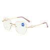 POLYGONAL RIMLESS DIAMOND CUT RIM ANTI-BLU-RAY GLASSES