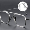 Chan Retro Titanium Square Glasses Frame