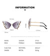 BUTTERFLY DIAMOND RIMLESS SUNGLASSES