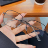 ULTRA-LIGHT ANTI-BLUE LIGHT READING GLASSES WITH LARGE METAL FRAME