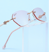 WOMEN'S DIAMOND CUT RIM RIMLESS ANTI-BLUE LIGHT GLASSES