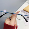 WOMEN'S FASHIONABLE METAL FRAME HD ANTI-BLUE LIGHT READING GLASSES