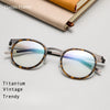 Philo Ultra-light pure titanium retro round glasses frame