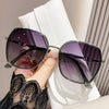 LARGE FRAME DIAMOND RIMMED UV PROTECTION SUNGLASSES