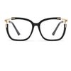 Eyeglasses Square glasses woman  fashion Clear lens Optical glasses frame women Luxury Brand Metal Legs female oculos