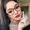 Eyeglasses Square glasses woman  fashion Clear lens Optical glasses frame women Luxury Brand Metal Legs female oculos