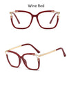 Eyeglasses Square glasses woman  fashion Clear lens Optical glasses frame women Luxury Brand Metal Legs female oculos