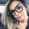 Eyeglasses Square glasses woman  fashion Clear lens Optical glasses frame women Luxury Brand Metal Legs female oculos