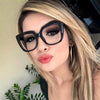 women's eyeglass frame  New black Square glasses frame women Big glasses frame oversized Fashion Styles Acetate