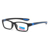 TWO-COLOR FRAME SPORTS ANTI-BLUE LIGHT READING GLASSES