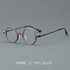 New round frame plate glasses 96008