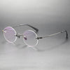 Corvin Titanium Semi-Rimless Round Glasses Frames