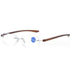 New frameless diamond cut edge anti blue light presbyopia glasses