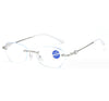 New frameless diamond cut edge anti blue light presbyopia glasses