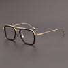 Titanium Aviator Square Glasses Frames 7406000