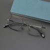 Retro Titanium Square Glasses Frame 11086