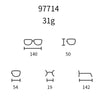 TR90 Square Glasses Frames 97714