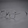 Loewy Retro Titanium Square Glasses Frame