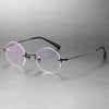 Corvin Titanium Semi-Rimless Round Glasses Frames