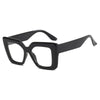 Women Square Plastic Oversized Classic Trendy Fashion Flat Glasses Frame