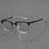 Waloorf Retro Titanium Square Glasses Frame