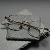 Titanium Vintage Round Eyeglasses Frames  BK-GP401