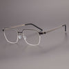 Retro Titanium Square Glasses Frame 7423