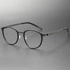 Titanium Vintage Oval Eyeglasses Frames 9737