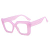 Women Square Plastic Oversized Classic Trendy Fashion Flat Glasses Frame