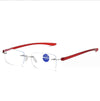 New frameless diamond cut edge anti blue light presbyopia glasses