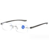 New frameless diamond cut edge anti blue light presbyopia glasses