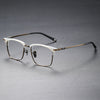 Pirro Browline Titanium Rectangle Glasses Frame