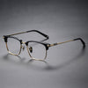 Pirro Browline Titanium Rectangle Glasses Frame