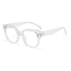 Oulylan Square Anti Blue Light Glasses Frame Women Men Optical Computer Eyeglasses Frames Office Decoration Fake Eyewear