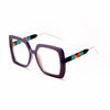 Oversized Square Transparent Glasses Women Fashion Stripe Gradient Spectacles Frame Prescription Myopia Frames Glasses For Men