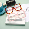 Oversized Square Transparent Glasses Women Fashion Stripe Gradient Spectacles Frame Prescription Myopia Frames Glasses For Men