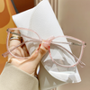 WOMEN'S FASHIONABLE LARGE FRAME FLASH DIAMOND ANTI-BLUE LIGHT READING GLASSES