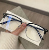 MEN'S BUSINESS METAL HALF-FRAME ANTI-BLUE LIGHT READING GLASSES