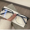 BUSINESS METAL HALF-FRAME ANTI-BLUE LIGHT READING GLASSES