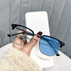 2024 New retro half-rim color changing glasses for myopia