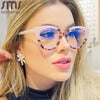 Cat Eye Computer Glasses Women Anti Blue Light Eyeglasses Double Bridge Fashion Eyewear UV Protection Spectacle Frames