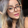 Women's Eyeglasses  Transparent Square Computer Glasses Frame Anti Blue Light Female Eyeglass Sexy Leopard