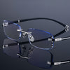 FASHION DIAMOND CUT RIMLESS BLUE LIGHT GLASSES